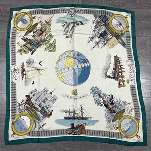 Hermes Paris Le Tour Du Monde En 80 Jours Silk Scarf Rare
